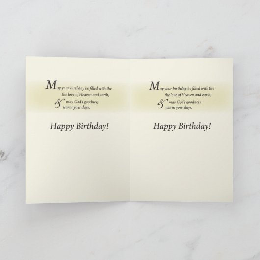 誕生日クロス司祭 カード (内部)