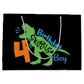 誕生日クール恐竜4th大抱き枕 ラージペーパーバッグ (裏面)