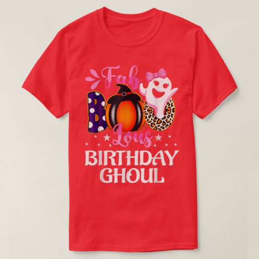 誕生日グウルハロウィーンガールズウーメンズファブボーラス Tシャツ (デザイン正面)