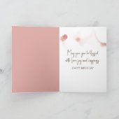 誕生日グラジオラスブーケが晴れた窓に カード (内部)