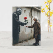 誕生日グラフィティオールド与えマンズAバラ カード (黄色い花)