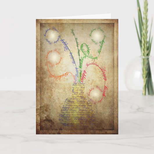 誕生日グランジカード カード (正面)