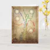 誕生日グランジカード カード (黄色い花)