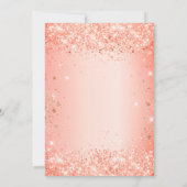 誕生日グリッターオレンジグリッター 招待状 (裏面)