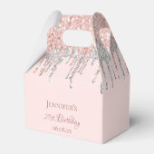 誕生日グリッター赤面ピンクシルバーモノグラム フェイバーボックス (裏面サイド)