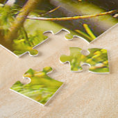 誕生日グリーティングイエローテールブラックコッカトゥー ジグソーパズル (側面)