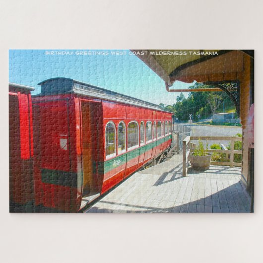 誕生日グリーティングウェストコーストウィルダネストタスマニア ジグソーパズル (横)