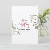 誕生日グリーティングカードあなたの愛する人のための。 招待状 (スタンド正面)