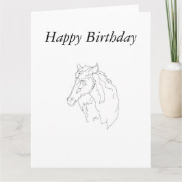 誕生日グリーティングカードの馬のスケッチ カード