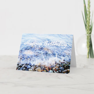 誕生日グリーティングカードブルーウェーブ カード