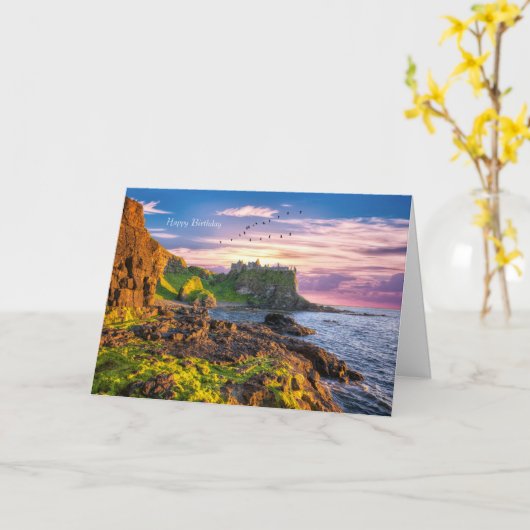 誕生日グリーティングカード用のアイルランド語の画像 カード (黄色い花)