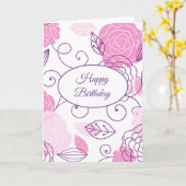 誕生日グリーティングカード カード (黄色い花)