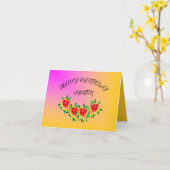 誕生日グリーティングカード：シスター カード (黄色い花)