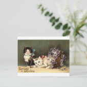 誕生日グリーティングカード ヴィンテージ1910 ポストカード (スタンド正面)