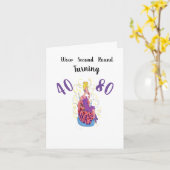 誕生日グリーティングカード: 80番目 カード (黄色い花)