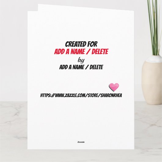 誕生日グリーティングカード – AGEの追加 – すべての側面を表示 カード (裏面)