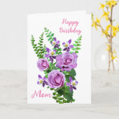 誕生日グリーティングカードfor Mom カード (黄色い花)