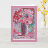 誕生日グリーティングカー絵画ド カード (黄色い花)