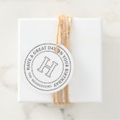 誕生日グリーティングシックモダンファミリーモノグラム フェイバータグ (インサイチュ)