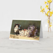 誕生日グリーティングレプロヴィンテージ1910 カード (黄色い花)