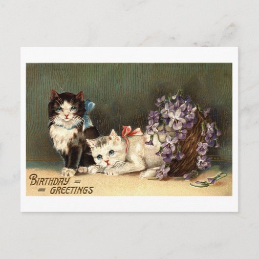 誕生日グリーティングレプロヴィンテージ1910 ポストカード (正面)