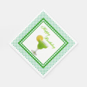 誕生日グリーンマルガリータ スタンダードランチョンナプキン (角)