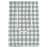 誕生日グレイとホワイトギンガム ミディアムペーパーバッグ (裏面)