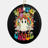 誕生日グールフローラ幽霊キッドガールグルーヴィーハロー セラミックオーナメント (左)