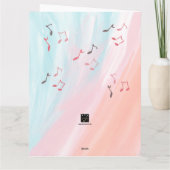 誕生日ケーキと音符のカード カード (裏面)