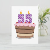 誕生日ケーキに55歳 カード (スタンド正面)