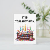 誕生日ケーキのキャンドル オーダーメイド 個別 記念日祝い ポストカード (スタンド正面)