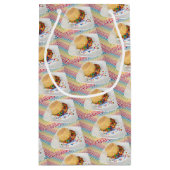 誕生日ケーキのユーモア スモールペーパーバッグ (裏面)