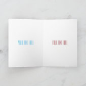 誕生日ケーキの漫画イラスト カード (内部)