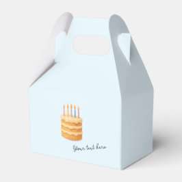 誕生日ケーキの絵が描かれた梱包箱 フェイバーボックス