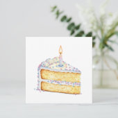 誕生日ケーキスライス招待状 招待状 (スタンド正面)