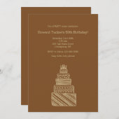 誕生日ケーキパーティー招待状 招待状 (正面/裏面)