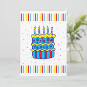 誕生日ケーキ招待状 招待状 (スタンド正面)