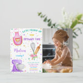 誕生日ケーキ撮影招待状 招待状 (スタンド正面)