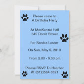 誕生日ケーキ猫カスタム招待状 招待状 (裏面)