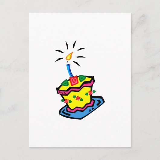 誕生日ケーキ1 ポストカード (正面)