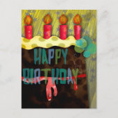 誕生日ケーキ | ろうそく ポストカード (正面)