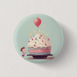 誕生日ケーキ、アイスクリーム、バッジ、ピンバッジ 誕生日 缶バッジ