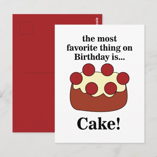 誕生日ケーキ ポストカード (正面/裏面)