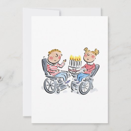 誕生日ケーキ 招待状 (正面)