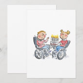 誕生日ケーキ 招待状 (正面/裏面)