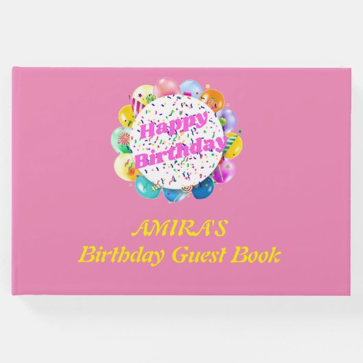 誕生日ゲストブック（女の子） ゲストブック (正面)