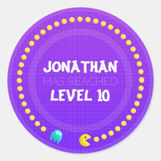 誕生日ゲームオン用ゲーマーシール ラウンドシール (正面)