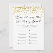 誕生日ゲーム x2 - 何歳 | ゲストを探せ 招待状 (裏面)