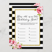 誕生日ゲームx2 – 古さ | 誰が知っているか 招待状 (正面/裏面)