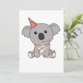 誕生日コアラ子供へA誕生日ホリデーカード シーズンカード (スタンド正面)